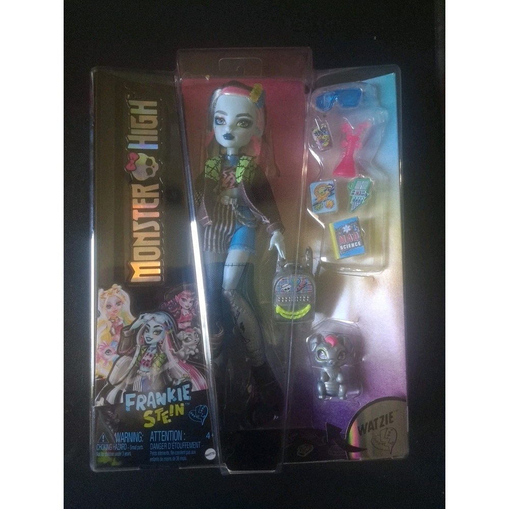 NIP Mattel Monster High Frankie‎ Stein & Watzie Pet 10'' DOLL With Accessories